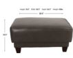 La-Z-Boy Draper Pewter Leather Ottoman small image number 5