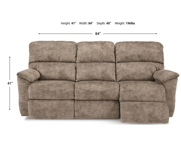 La-Z-Boy Brooks Mushroom Reclining Sofa large image number 5