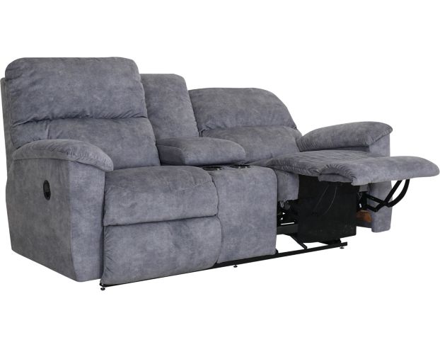 La-Z-Boy Brooks Charcoal Reclining Loveseat with Console