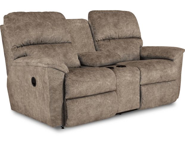 La-Z-Boy Brooks Mushroom Reclining Loveseat with Console large image number 1