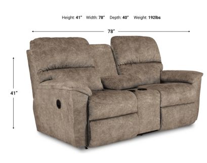 La-Z-Boy Brooks Mushroom Reclining Loveseat with Console