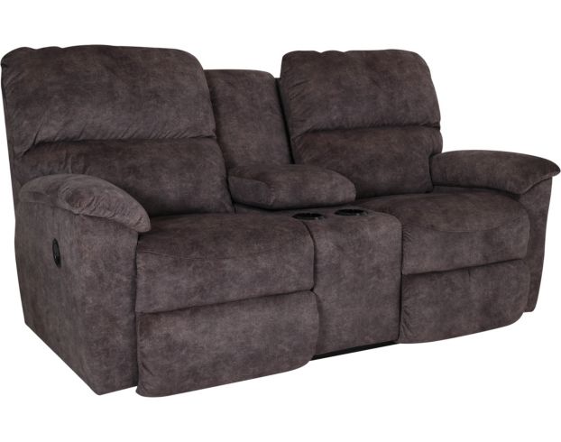 La-Z-Boy Brooks Brown Reclining Loveseat with Console large image number 2
