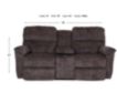 La-Z-Boy Brooks Brown Reclining Loveseat with Console small image number 4