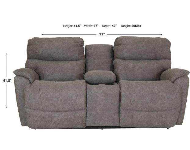 La-Z-Boy Trouper Sable Reclining Loveseat with Console large image number 4
