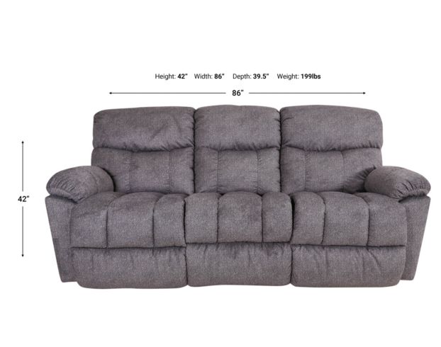 La-Z-Boy Morrison Silver Reclining Sofa large image number 4