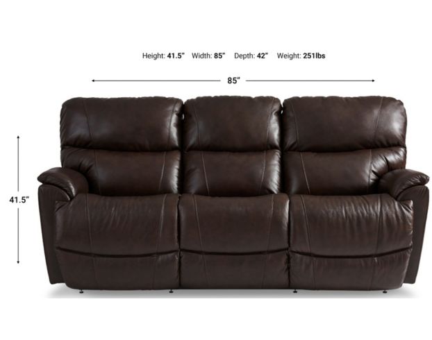 La-Z-Boy Trouper Brown Leather Power Reclining Sofa large image number 2