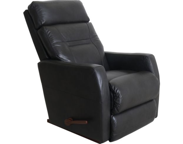 La-Z-Boy Lennon Gray Leather Rocker Recliner large image number 2