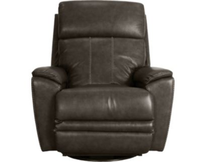 La-Z-Boy Talladega Grey Leather Power Swivel Rocker Recliner