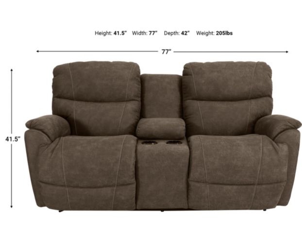 La-Z-Boy Trouper Mink Reclining Loveseat with Console large image number 8