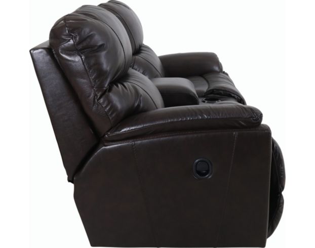 La-Z-Boy Trouper Brown Reclining Loveseat with Console large image number 4