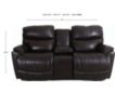 La-Z-Boy Trouper Brown Reclining Loveseat with Console small image number 9