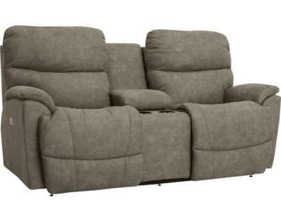 La-Z-Boy Trouper Sable Power Reclining Loveseat with Console