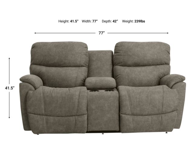 La-Z-Boy Trouper Sable Power Reclining Loveseat with Console large image number 4