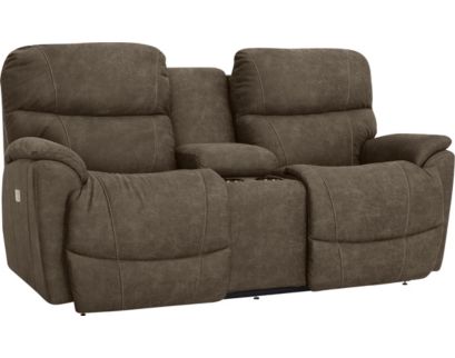 La-Z-Boy Trouper Mink Power Reclining Loveseat with Console