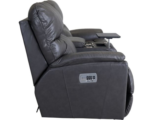 La-Z-Boy Trouper Grey Power Reclining Loveseat with Console large image number 3