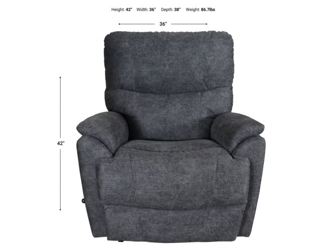 La-Z-Boy Trouper Charcoal Rocker Recliner large image number 7