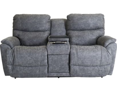 La-Z-Boy Trouper Charcoal Power Reclining Loveseat with Console