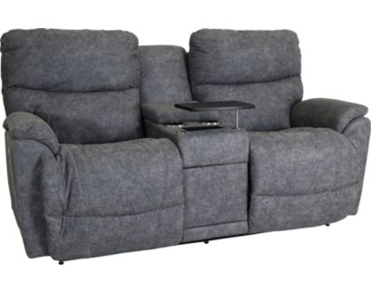 La-Z-Boy Trouper Charcoal Power Reclining Loveseat with Console