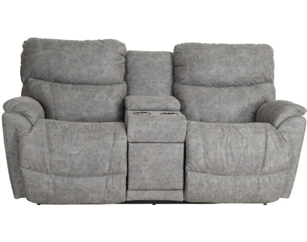 La-Z-Boy Trouper Charcoal Reclining Loveseat with Console large image number 1