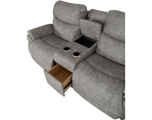 La-Z-Boy Trouper Charcoal Reclining Loveseat with Console large image number 7