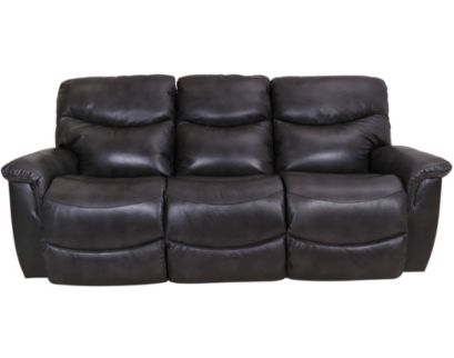 La-Z-Boy James Charcoal Leather Reclining Sofa