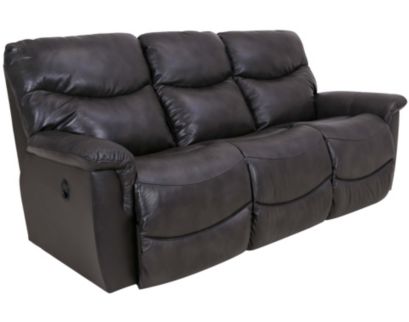 La-Z-Boy James Charcoal Leather Reclining Sofa