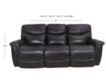 La-Z-Boy James Gray Leather Reclining Sofa small image number 5