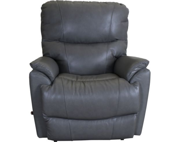 La-Z-Boy Trouper Gray Leather Rocker Recliner large image number 1