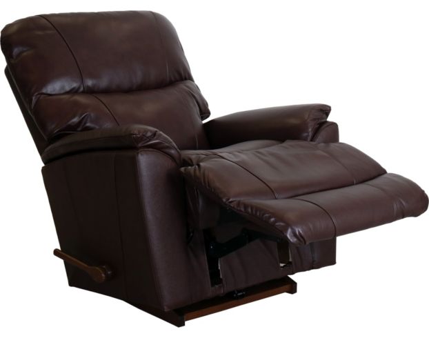 La-Z-Boy Trouper Brown Leather Rocker Recliner large image number 4