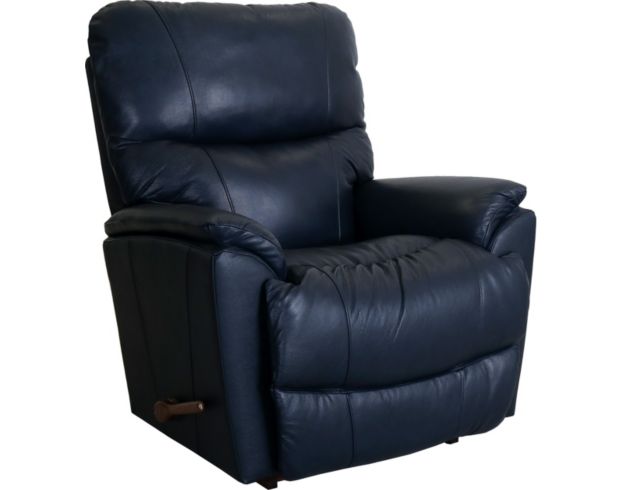La-Z-Boy Trouper Navy Leather Rocker Recliner large image number 2