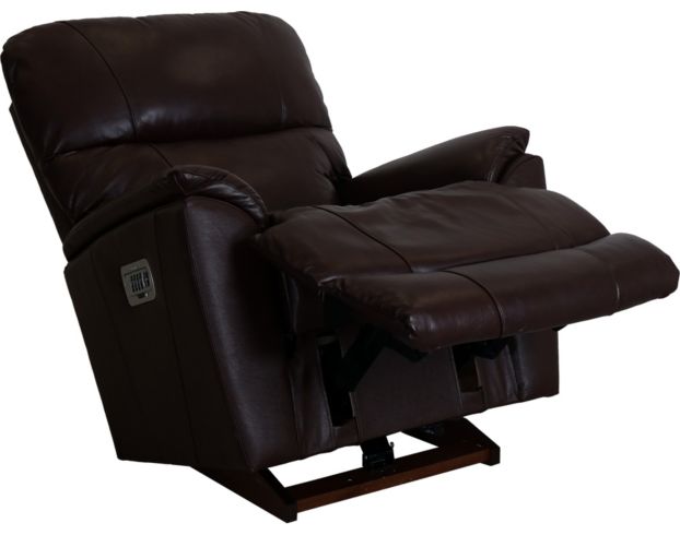 La-Z-Boy Trouper Walnut Leather Power Rocker Recliner large image number 3
