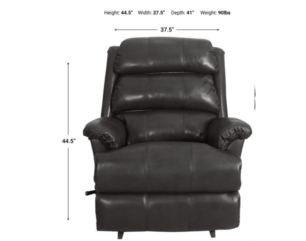 La Z Boy Astor Gray Leather Rocker Recliner Homemakers