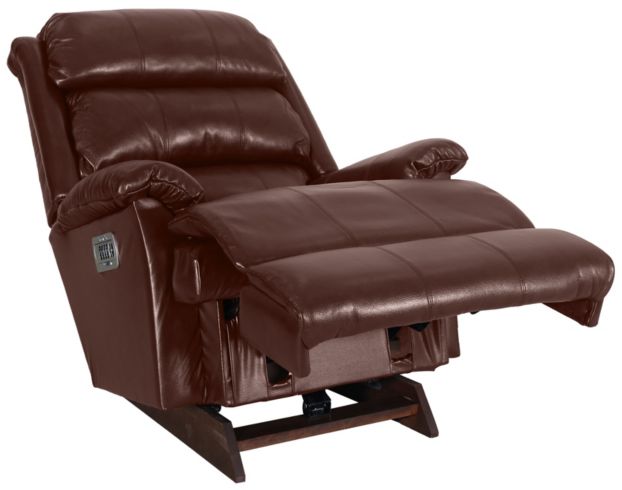 La-Z-Boy Astor Chestnut Leather Power Rocker Recliner large image number 3