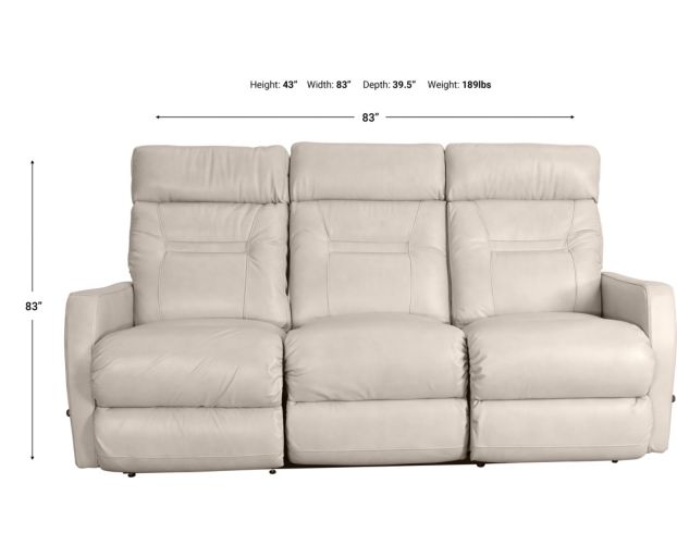 La-Z-Boy Lennon Ice Leather Reclining Sofa large image number 6