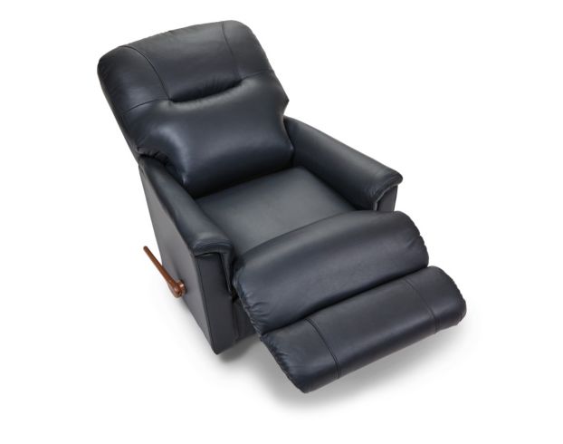 La-Z-Boy Aries Blue Leather Rocker Recliner large image number 3