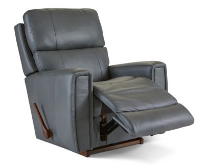 La-Z-Boy Apollo Blue Grey Leather Rocker Recliner