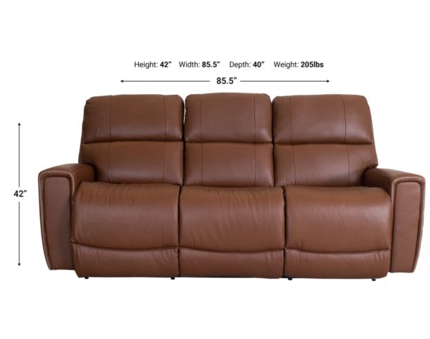 La-Z-Boy Apollo Caramel Leather Reclining Sofa large image number 8