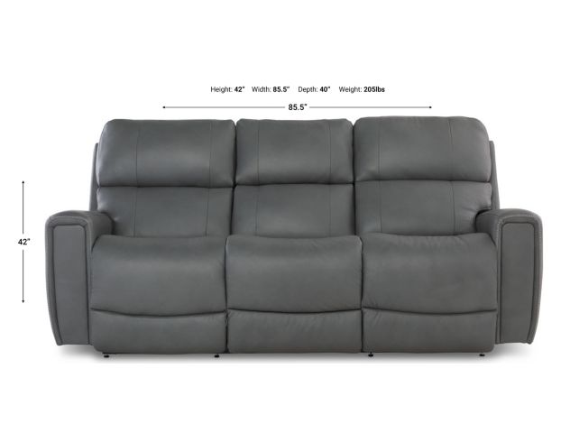 La-Z-Boy Apollo Gray Leather Reclining Sofa  large image number 6