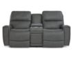 La-Z-Boy Apollo Blue Grey Leather Reclining Loveseat with Console small image number 1