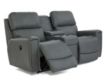 La-Z-Boy Apollo Gray Leather Reclining Loveseat w/ Console small image number 4