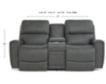 La-Z-Boy Apollo Blue Grey Leather Reclining Loveseat with Console small image number 9