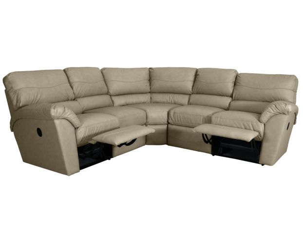 La-Z-Boy Reese Leather 3-Piece Reclining Sectional large image number 3