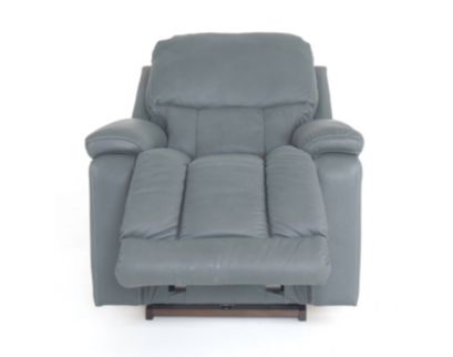 La-Z-Boy Greyson Blue Gray Leather Rocker Recliner