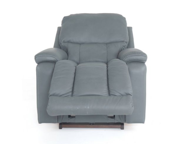 La-Z-Boy Greyson Blue Gray Leather Rocker Recliner large image number 2