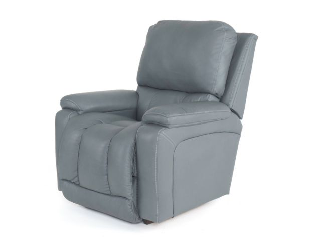 La-Z-Boy Greyson Blue Gray Leather Rocker Recliner large image number 4