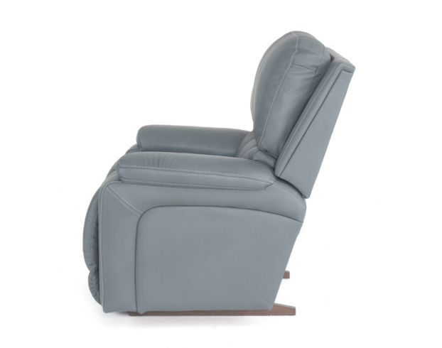 La-Z-Boy Greyson Blue Gray Leather Rocker Recliner large image number 5