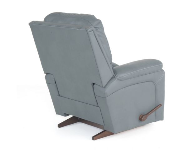 La-Z-Boy Greyson Blue Gray Leather Rocker Recliner large image number 7