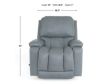 La-Z-Boy Greyson Blue Gray Leather Rocker Recliner small image number 10