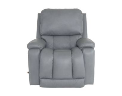 La-Z-Boy Greyson Blue Gray Leather Swivel Rocker Recliner