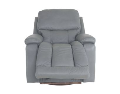 La-Z-Boy Greyson Blue Gray Leather Swivel Rocker Recliner